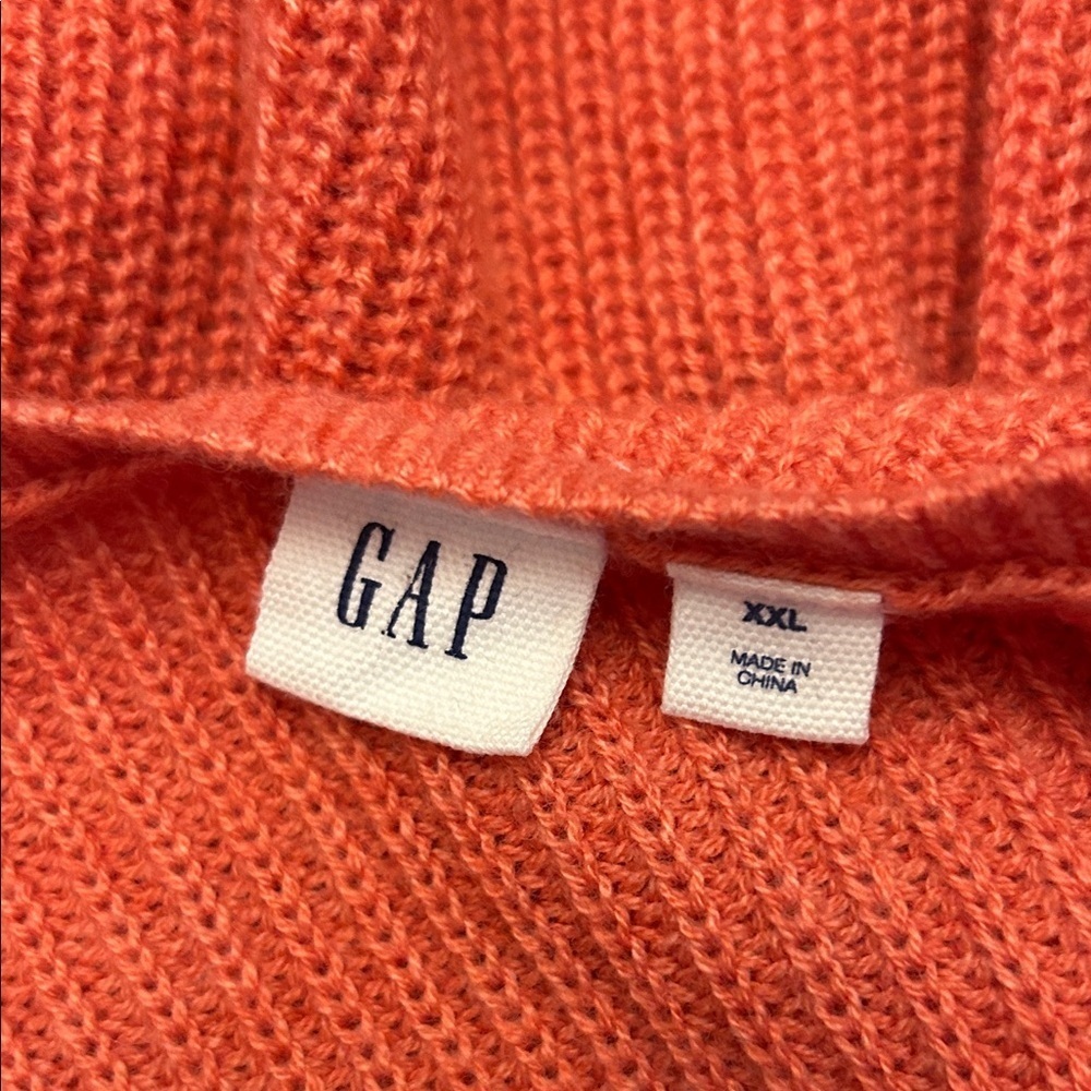 Gap coral V neck long sleeve sweater Size XXL EUC - Picture 5 of 6